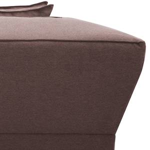Canapé d'angle Dallas Tissu Tissu Milan : Gris-Marron - Méridienne courte à droite (vue de face)