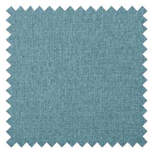 Canapé d'angle Dallas Tissu Tissu Selva : Bleu clair - Méridienne courte à droite (vue de face)