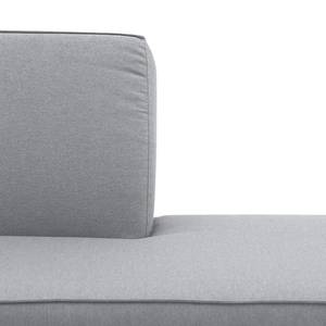 Canapé d'angle Dallas Tissu Tissu Ramira : Argenté - Méridienne courte à droite (vue de face)