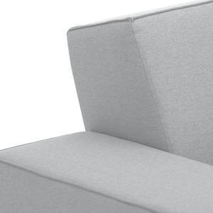 Ecksofa Dallas Webstoff Stoff Selva: Silbergrau - Longchair davorstehend rechts