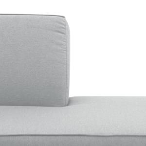 Canapé d'angle Dallas Tissu Tissu Selva : Gris argenté - Méridienne courte à droite (vue de face)