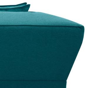 Canapé d'angle Dallas Tissu Tissu Ramira : Turquoise - Méridienne courte à droite (vue de face)