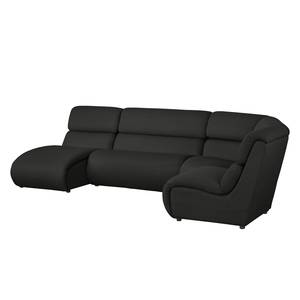 Ecksofa Davie Webstoff Anthrazit - Longchair davorstehend links