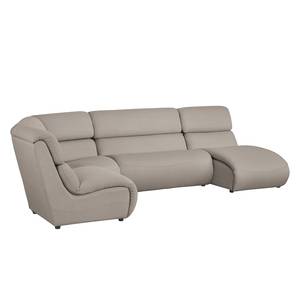 Ecksofa Davie Webstoff Cappuccino - Longchair davorstehend rechts