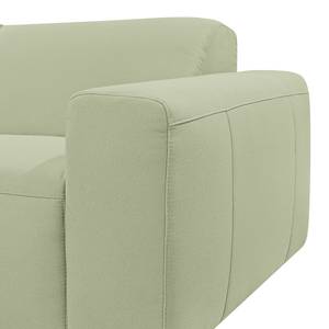 Ecksofa Deering Webstoff Avocado - Longchair davorstehend links