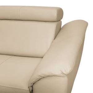 Canapé d'angle Didy Cuir véritable - Cappuccino - Méridienne longue à gauche (vue de face) - Fonction couchage - Coffre de lit
