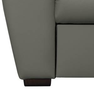 Canapé d'angle Didy Cuir véritable - Gris foncé - Méridienne longue à droite (vue de face) - Fonction couchage - Coffre de lit