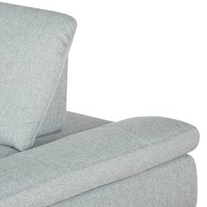 Boxspring Ecksofa Donhill II Webstoff Silber - Longchair davorstehend rechts