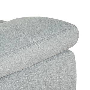 Boxspring Ecksofa Donhill II Webstoff Webstoff - Silber - Longchair davorstehend rechts