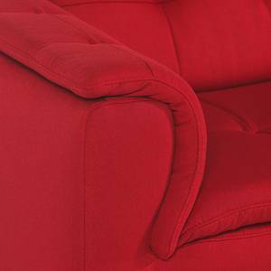 Canapé d'angle Dovery Tissé à plat - Méridienne à droite (vue de face) - Rouge