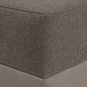 Canapé d'angle Dublin I (convertible) Imitation cuir / Tissu structuré - Taupe / Marron - Largeur : 254 cm