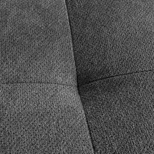 Canapé d'angle Dunure (convertible) Imitation cuir / Microfibre - Noir / Gris - Méridienne courte à droite (vue de face)