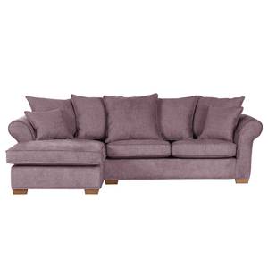 Ecksofa Durana Microfaser Mauve - Ottomane davorstehend links