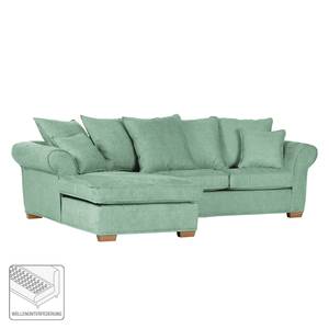 Ecksofa Durana Microfaser Mint - Ottomane davorstehend links