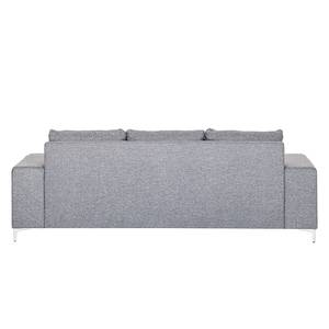 Ecksofa Cush Strukturstoff Grau - Longchair davorstehend rechts