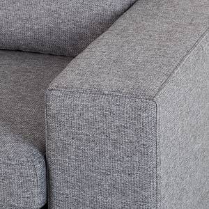 Ecksofa Cush Strukturstoff Grau - Longchair davorstehend rechts