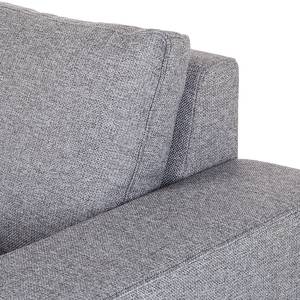 Canapé d'angle Cush Tissu structuré gris-Chaise longue à droite (vue de face)