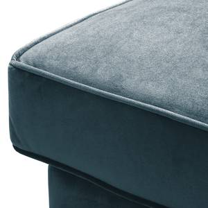 Hoekbank Edina fluweel - Donkerblauw - Longchair vooraanzicht links - Zonder hocker