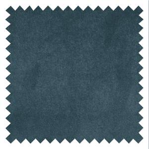 Canapé d'angle Edina Velours - Bleu foncé - Méridienne courte à gauche (vue de face) - Sans repose-pieds