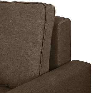 Ecksofa El Calvario (mit Schlaffunktion) Strukturstoff Longchair davorstehend links - Espresso