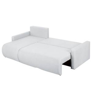 Ecksofa El Calvario (mit Schlaffunktion) Strukturstoff Longchair davorstehend links - Granit / Petrol