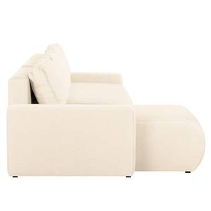 Hoekbank El Calvario (met slaapfunctie) - structuurstof longchair vooraanzicht links - Licht beige