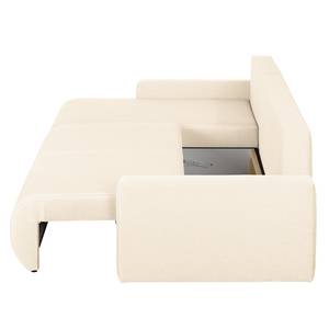 Hoekbank El Calvario (met slaapfunctie) - structuurstof longchair vooraanzicht links - Licht beige