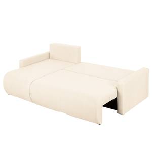 Hoekbank El Calvario (met slaapfunctie) - structuurstof longchair vooraanzicht links - Licht beige