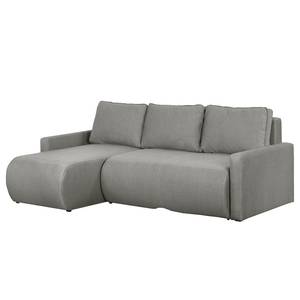 Ecksofa El Calvario (mit Schlaffunktion) Strukturstoff Longchair davorstehend links - Platin