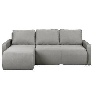 Ecksofa El Calvario (mit Schlaffunktion) Strukturstoff Longchair davorstehend links - Platin