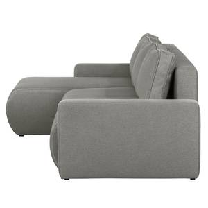 Ecksofa El Calvario (mit Schlaffunktion) Strukturstoff Longchair davorstehend links - Platin