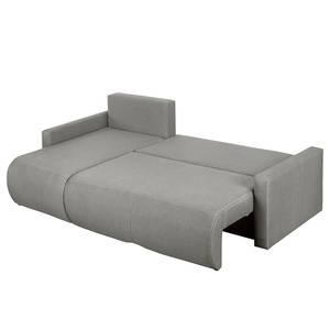 Ecksofa El Calvario (mit Schlaffunktion) Strukturstoff Longchair davorstehend links - Platin