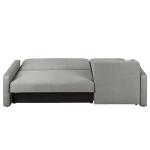 Ecksofa El Calvario (mit Schlaffunktion) Strukturstoff Longchair davorstehend links - Platin