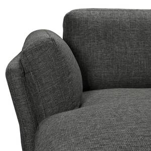 Ecksofa Ellscott Microfaser Dunkelgrau - Longchair davorstehend links