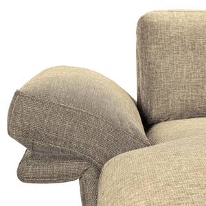 Hoekbank Ellscott microvezels Warm beige - Longchair vooraanzicht links