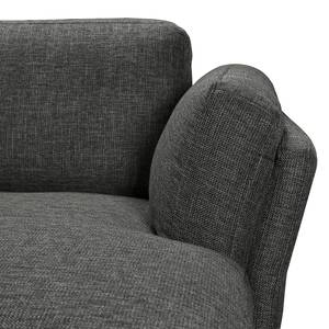 Ecksofa Ellscott Microfaser Dunkelgrau - Longchair davorstehend rechts