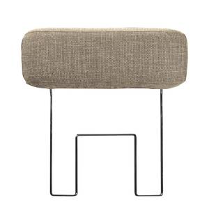 Hoekbank Ellscott microvezels Warm beige - Longchair vooraanzicht rechts