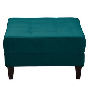 Gestoffeerde hocker Elnora fluweel - Turquoise