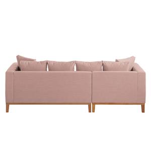 Ecksofa Eloise Webstoff Mauve - Ottomane davorstehend links