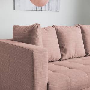 Ecksofa Eloise Webstoff Mauve - Ottomane davorstehend rechts