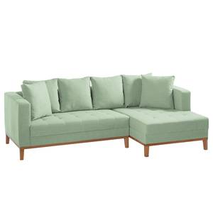 Ecksofa Eloise Webstoff Mint - Ottomane davorstehend rechts