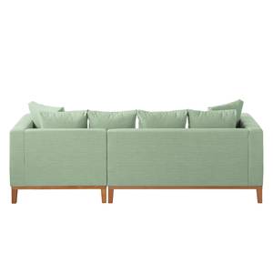 Ecksofa Eloise Webstoff Mint - Ottomane davorstehend rechts