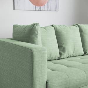 Ecksofa Eloise Webstoff Mint - Ottomane davorstehend rechts