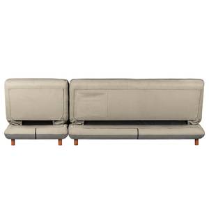 Ecksofa Energy (beidseitig montierbar) Webstoff - Longchair beidseitig montierbar - Grau / Cappuccino