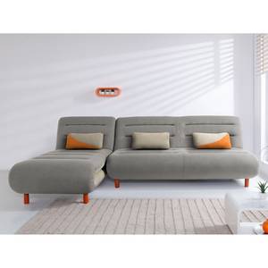 Ecksofa Energy (beidseitig montierbar) Webstoff - Grau / Cappuccino