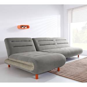 Ecksofa Energy (beidseitig montierbar) Webstoff - Longchair beidseitig montierbar - Grau / Cappuccino