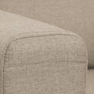 Ecksofa Estrala (mit Schlaffunktion) Webstoff - Stoff Zahira: Beige-Grau - Longchair davorstehend links