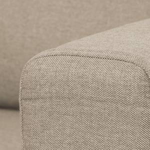 Ecksofa Estrala (mit Schlaffunktion) Webstoff - Stoff Zahira: Beige-Grau - Longchair davorstehend rechts