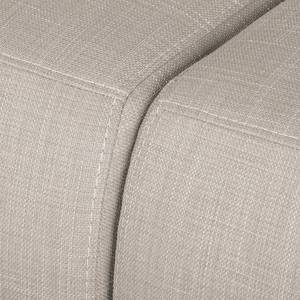 Ecksofa Eva I Webstoff Webstoff - Lichtgrau - Longchair davorstehend links - Beige - Eiche