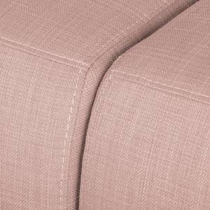 Hoekbank Eva I geweven stof - Mauve - Longchair vooraanzicht links - Beige - Eik